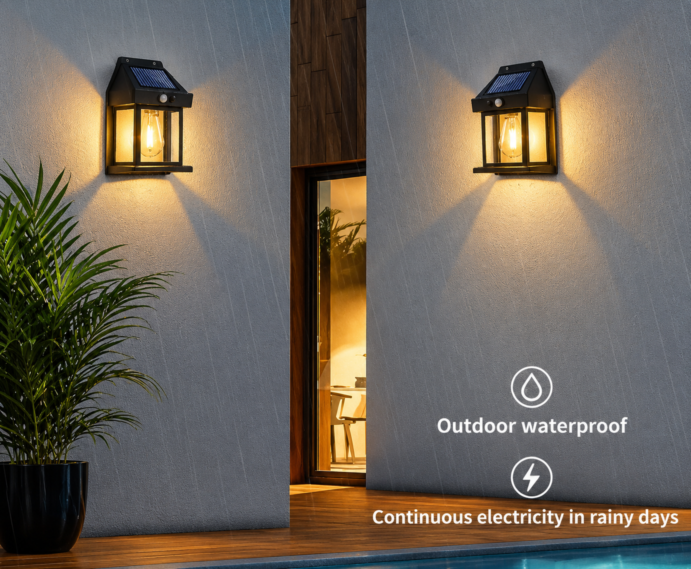SOLAR LIGHT OUTDOOR WALL LIGHT