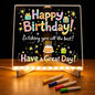 3D LED Light Glass Acrylic Writing Pad