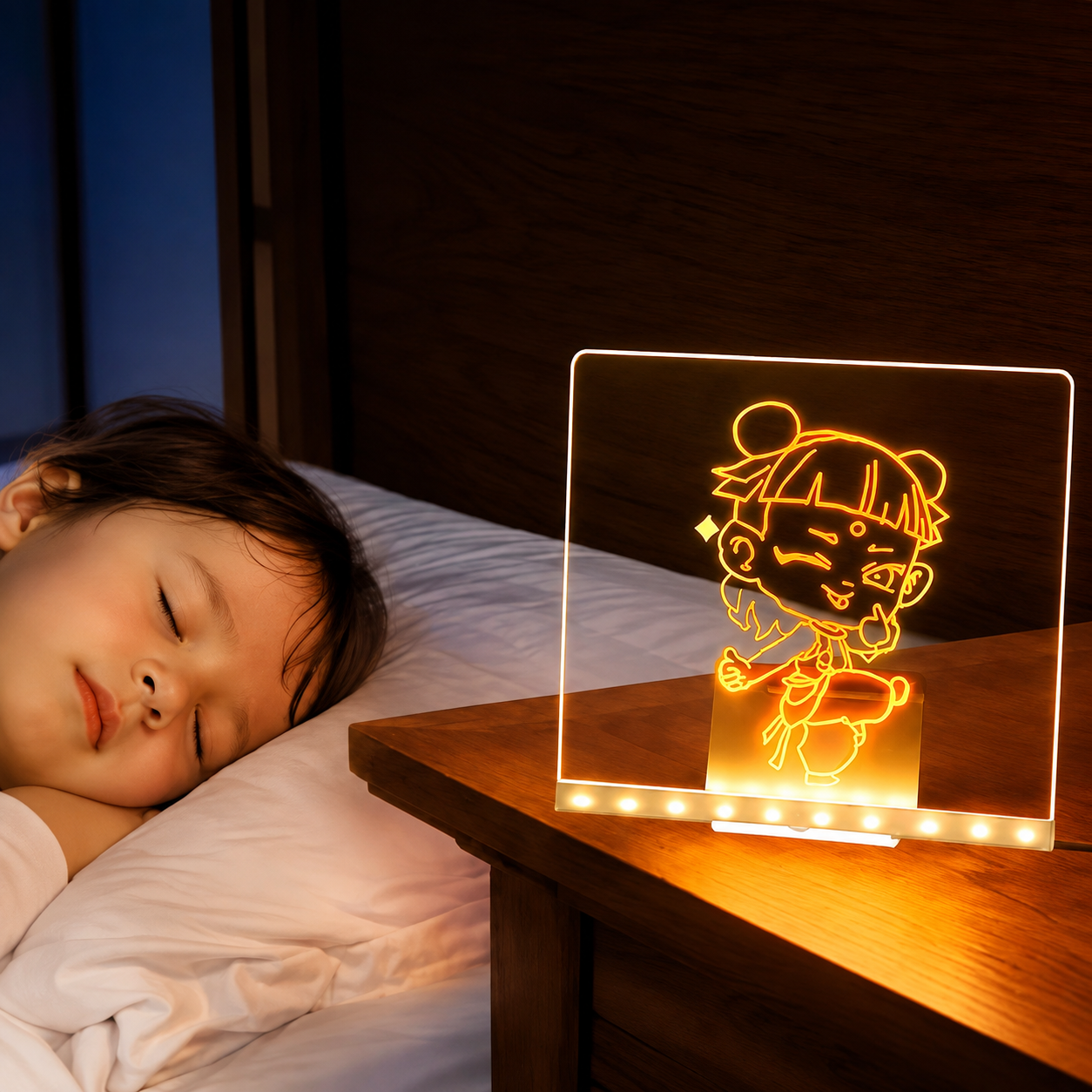 3D LED Light Glass Acrylic Writing Pad