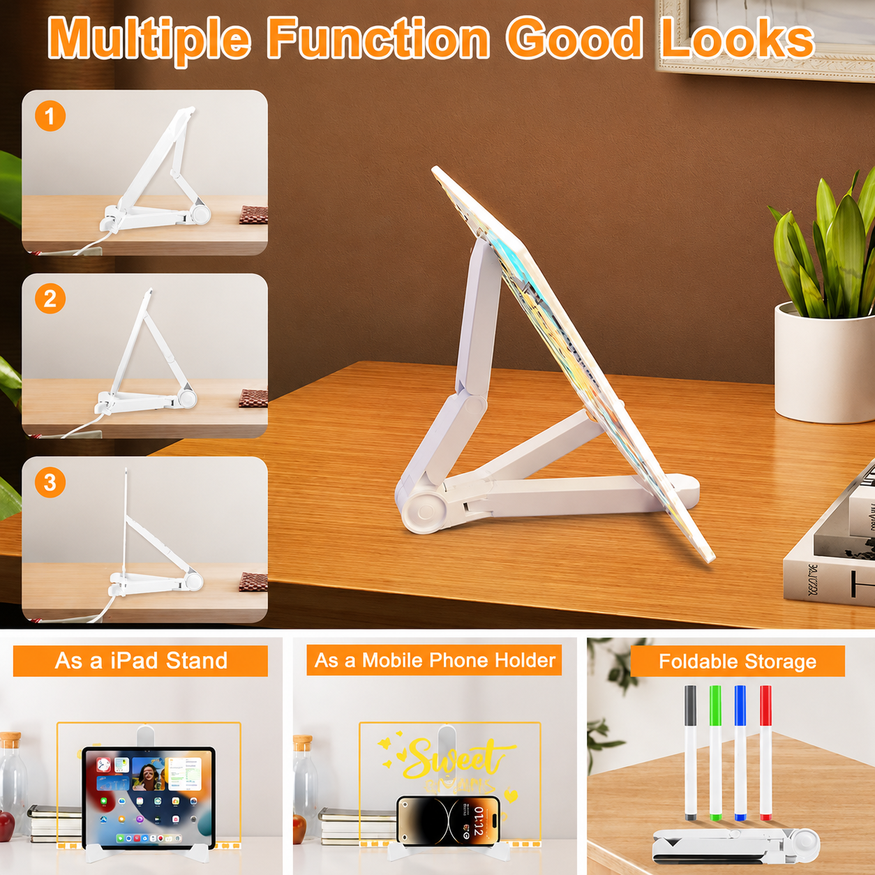 3D LED Light Glass Acrylic Writing Pad