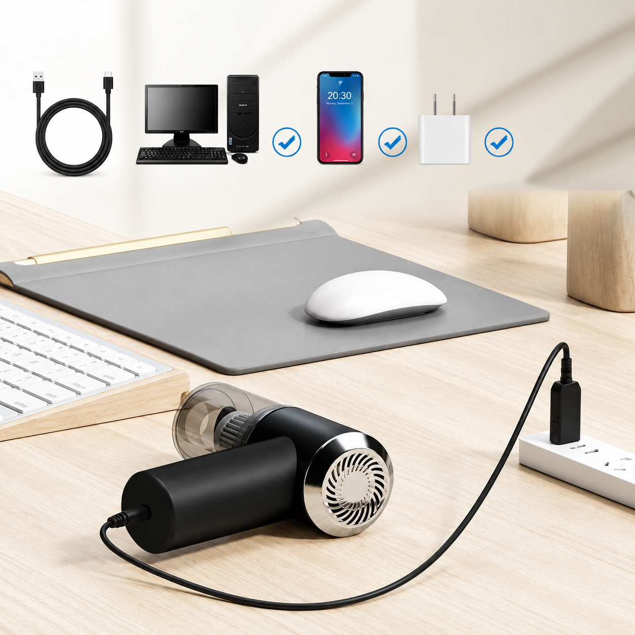 PORTABLE AIR DUSTER WIRELESS VACUUM CLEANER