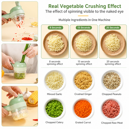 4-IN-1 ELECTRIC VEGETABLE SLICER & FOOD CHOPPER