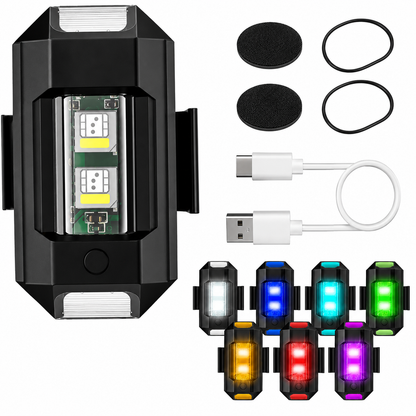 7-COLOR USB RECHARGEABLE LED SAFETY TAIL LIGHT (PACK OF 2)