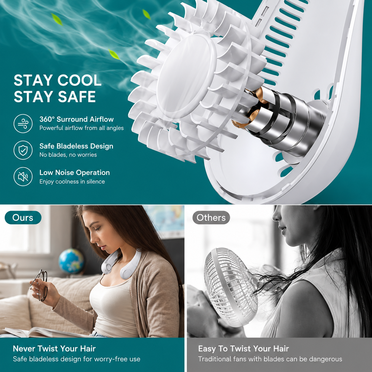 PORTALBE COOLING NECK FAN